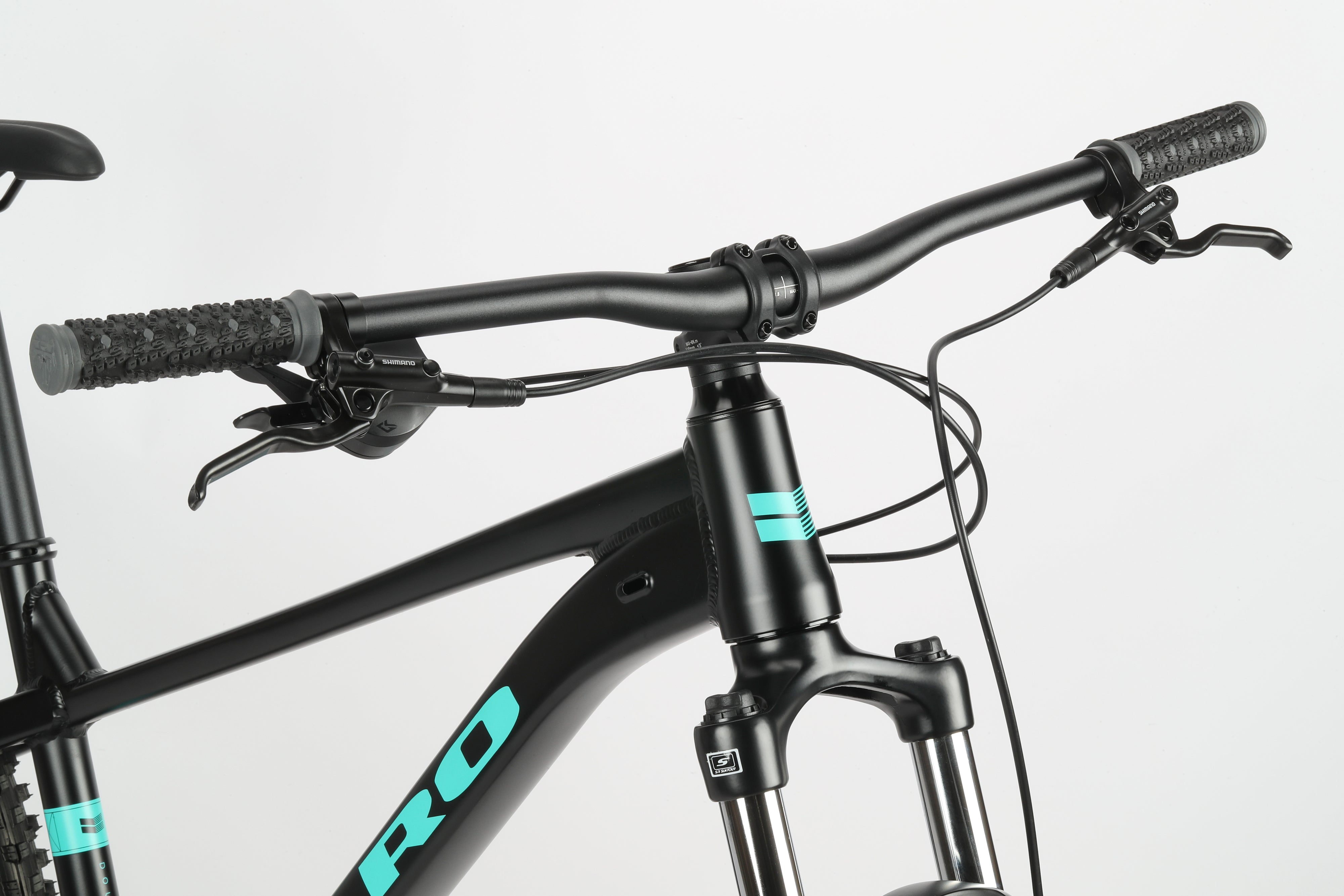 Haro Bikes Double Peak 3 - Matte Black / Teal (2025)