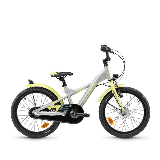 S'COOL Junior Bikes XXlite street 18 Zoll 3-Gang Silver/Lime