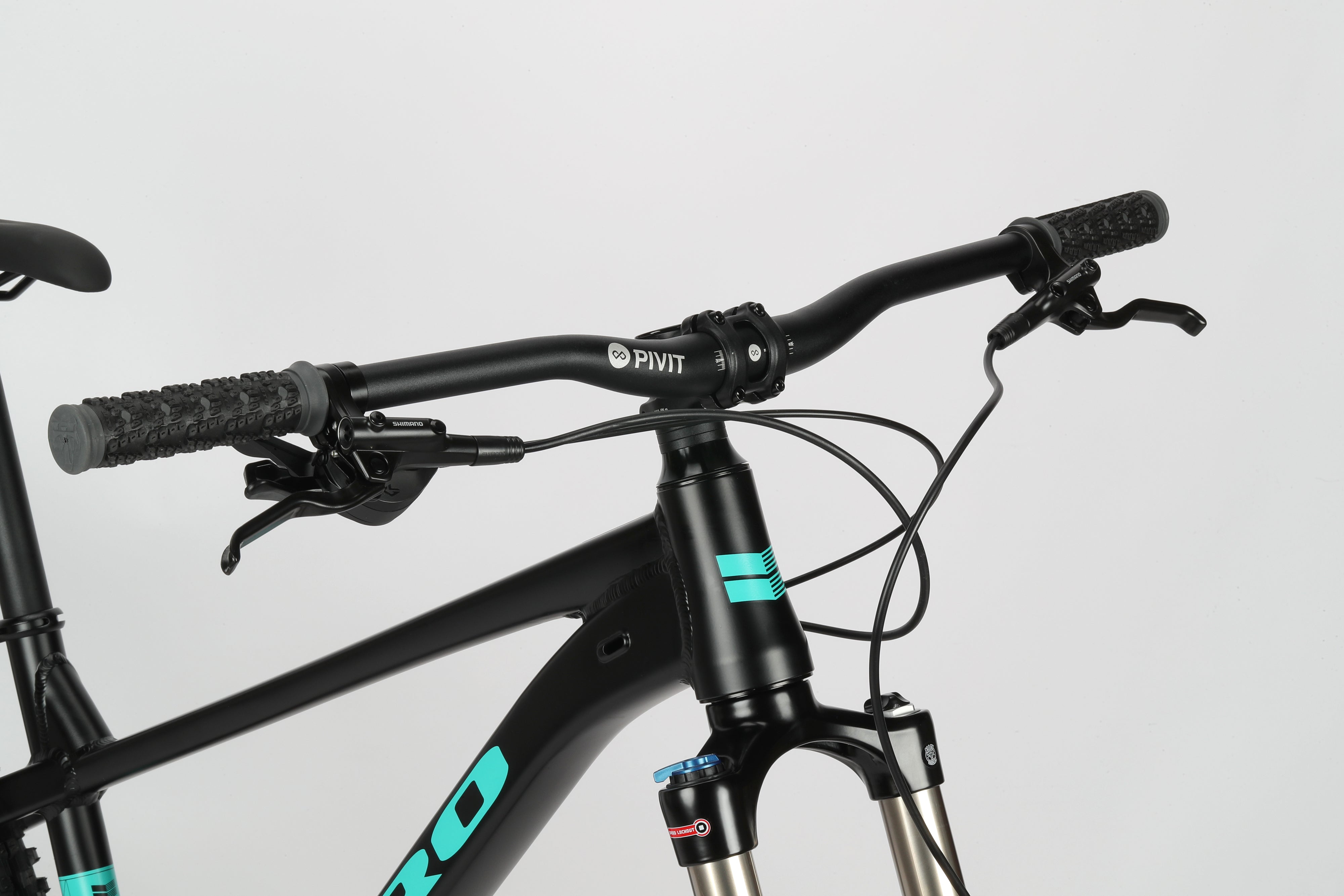 Haro Bikes Double Peak 1 - Matte Black / Teal (2025)